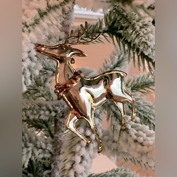 Vintage Mixed Metals Reindeer Brooch/Pendant - Picture 8 of 12